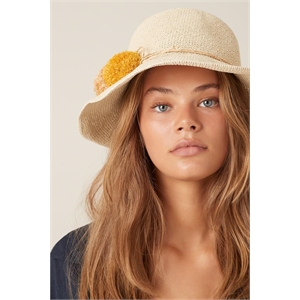 Tigerlily Kala Packable Pom Pom Hat