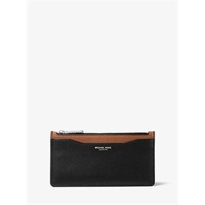 Michael Kors Large Two-Tone Leather Card Case