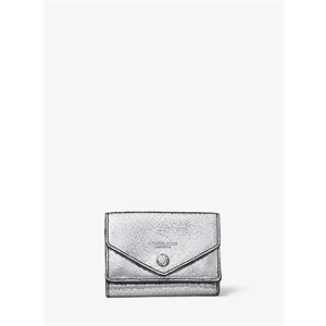 Michael Kors Crackled Metallic Leather Small Pocket Wallet