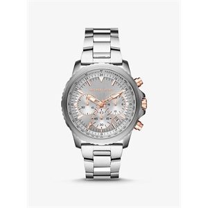 Michael Kors Oversized Cortlandt Sport Silver-Tone Watch