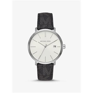 Michael Kors Blake Logo And Silver-Tone And Watch