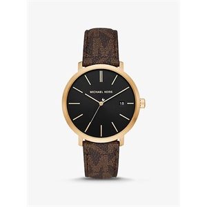Michael Kors Blake Logo And Gold-Tone And Watch