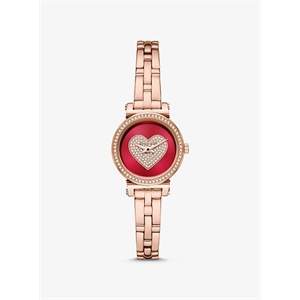 Michael Kors Petite Sofie Rose Gold-Tone Heart Watch