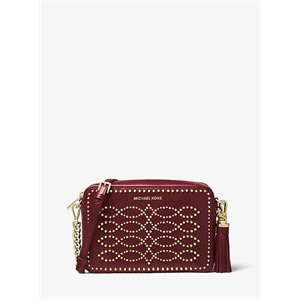 MICHAEL Michael Kors Ginny Medium Studded Leather Crossbody Bag