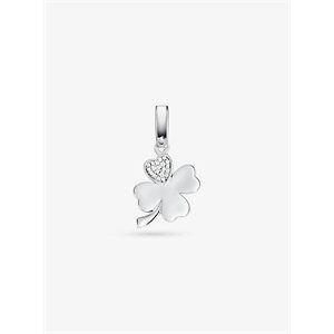 Michael Kors Sterling Silver Pave Clover Charm
