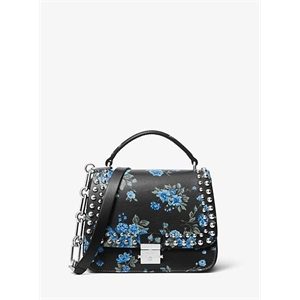 Michael Kors Mia Small Floral Calf Leather Shoulder Satchel