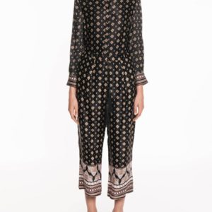 Veronika Maine Ladies Border Paisley Culottes Black