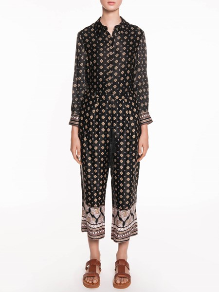 Veronika Maine Ladies Border Paisley Culottes Black