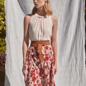 Veronika Maine Ladies Crepe Sleeveless Top Pink Shell