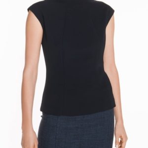 Veronika Maine Ladies Double Weave Funnel Neck Top Ink