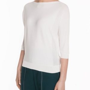 Veronika Maine Ladies Magyar Sleeve Knit Ivory