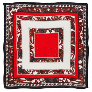 Veronika Maine Ladies Paisley Silk Scarf Red
