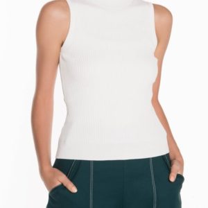 Veronika Maine Ladies Ribbed Tank Ivory
