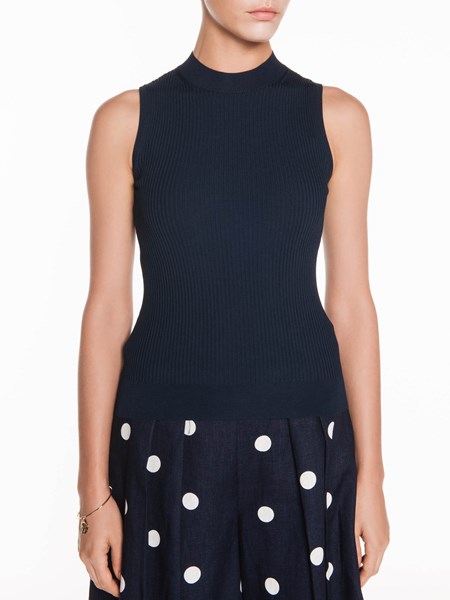 Veronika Maine Ladies Ribbed Tank Ink