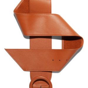 Veronika Maine Ladies Round Buckle Belt Tan