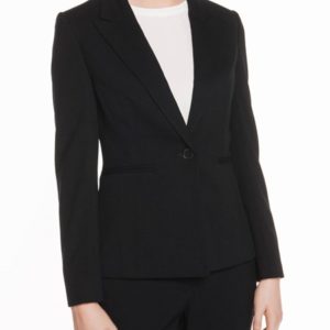 Veronika Maine Ladies Stretch Suit Piped Blazer Ink