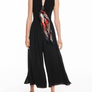 Veronika Maine Ladies Stretch Twill Jumpsuit Ink