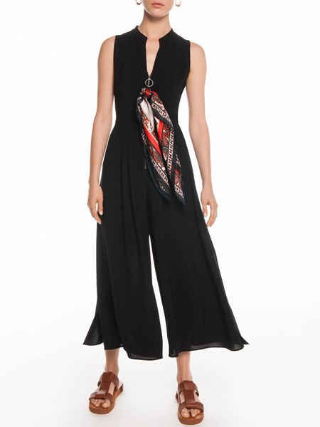 Veronika Maine Ladies Stretch Twill Jumpsuit Ink