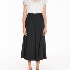 Veronika Maine Ladies Washer Twill Culottes Black