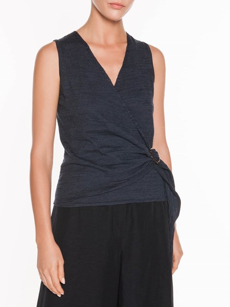 Veronika Maine Ladies Wrap Front Knit Ink