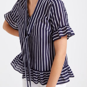 Sportscraft Abigail Navy Stripe Top