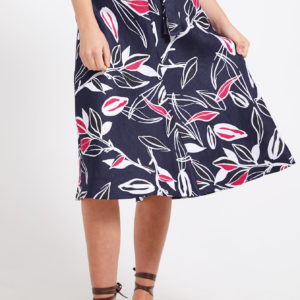 Sportscraft Valetta Linen Floral Print Skirt