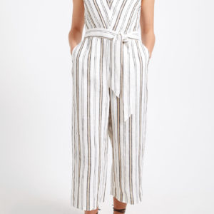 Sportscraft Luella Linen Blend Stripe Jumpsuit