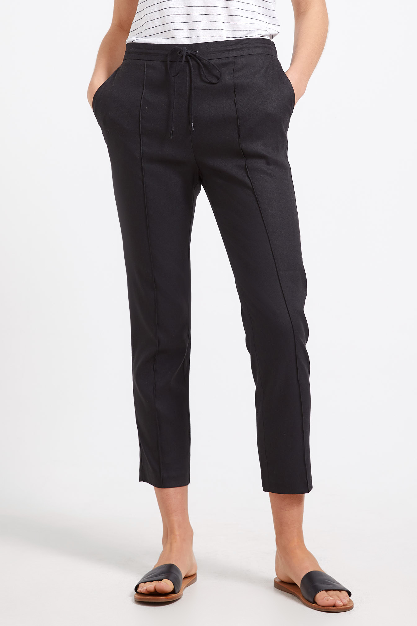 Sportscraft Iris Black Linen Blend Pant