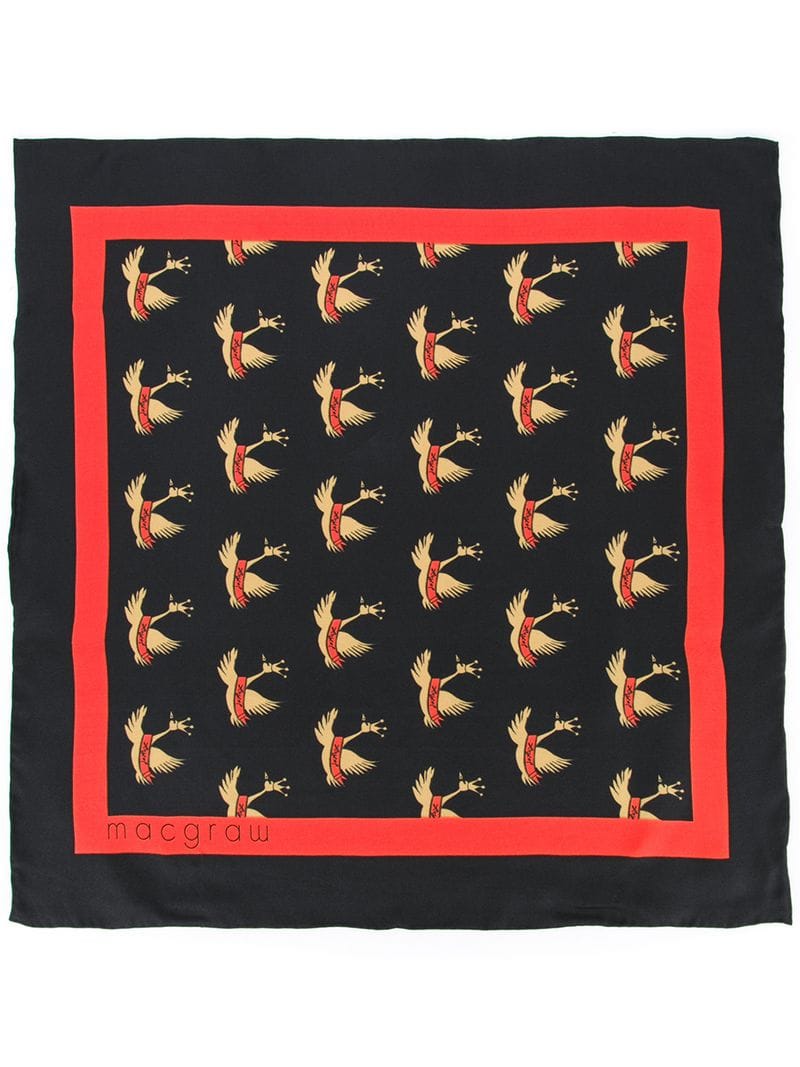 MacGraw Swan Print Necktie