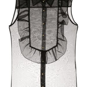 MacGraw Bonnie Sleeveless Sheer Blouse