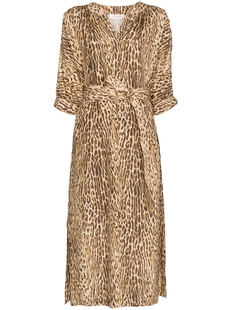 Zimmermann Leopard-Print Midi Dress
