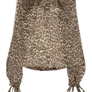 Zimmermann Leopard Print Silk Blouse