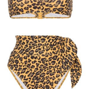 Zimmermann Leopard Print Bandeau Bikini