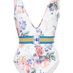 Zimmermann Allia Floral Print Swimsuit