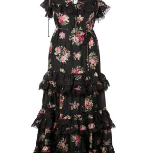 Zimmermann Honour Floral Print Tiered Dress