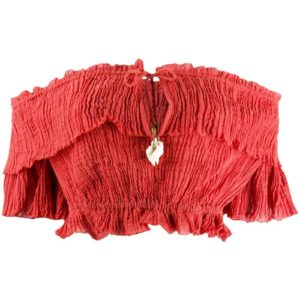 Zimmermann Shirred Off-Shoulder Top