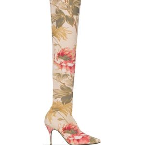 Zimmermann Floral 100mm Over-the-Knee Boots