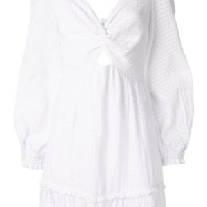 Suboo Crossing Twist Front Mini Dress
