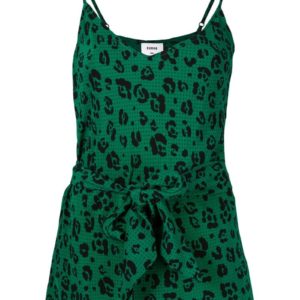 Suboo Leopard Belted Bias Cut Cami Top