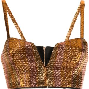 Alice McCall Metallic Cropped Top