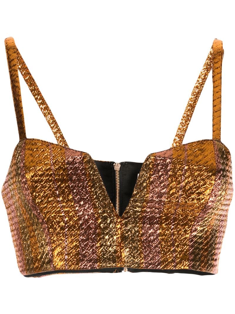 Alice McCall Metallic Cropped Top