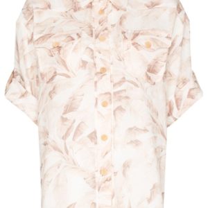 Zimmermann Safari Print Short Sleeved Shirt