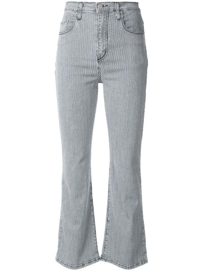 Nobody Denim Belle Striped Crop Flare Jeans