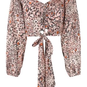 Suboo Uma Leopard Print Backless Tie Top