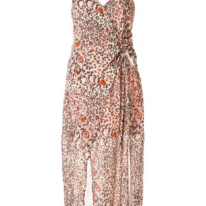 Suboo Uma Leopard Print Gathered Dress