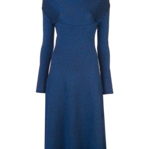 Ellery Cowl Neck Glittered Midi Dress