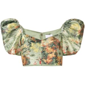 Alice McCall Forest Print Puff Sleeve Top
