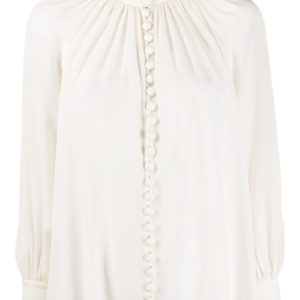 Zimmermann High-Neck Button Front Blouse