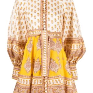 Zimmermann Contrast Print Smock Dress
