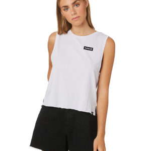 Hurley Small Box Crop Biker Singlet Barely Grape Barely Grape